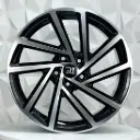 RIN 18X8 5-112 R1 SPORT 5466 GLOSS BLACK MACHINED FACE ET45 CB57.1