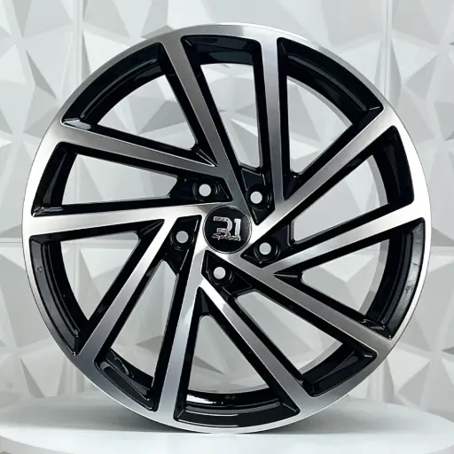 [189242] RIN 18X8 5-112 R1 SPORT 5466 GLOSS BLACK MACHINED FACE ET45 CB57.1