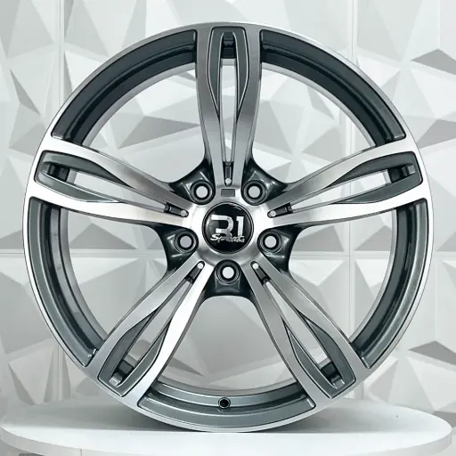 [192381] RIN 19X9.5 5-120 R1 SPORT YSM359 GREY MACHINE FACE ET40 CB72.6