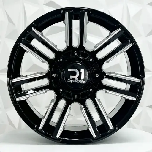 [171503] RIN 17X9 6-139.7 R1 SPORT OR002 BLACK+ MILLING WINDOW ET0 CB106.1